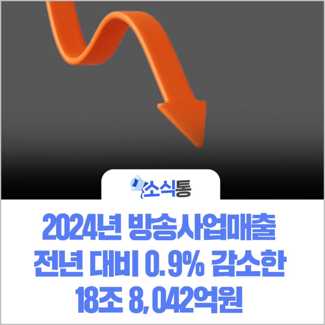 2024년 방송사업매출 전년 대비 0.9% 감소한 18조 8,042억원